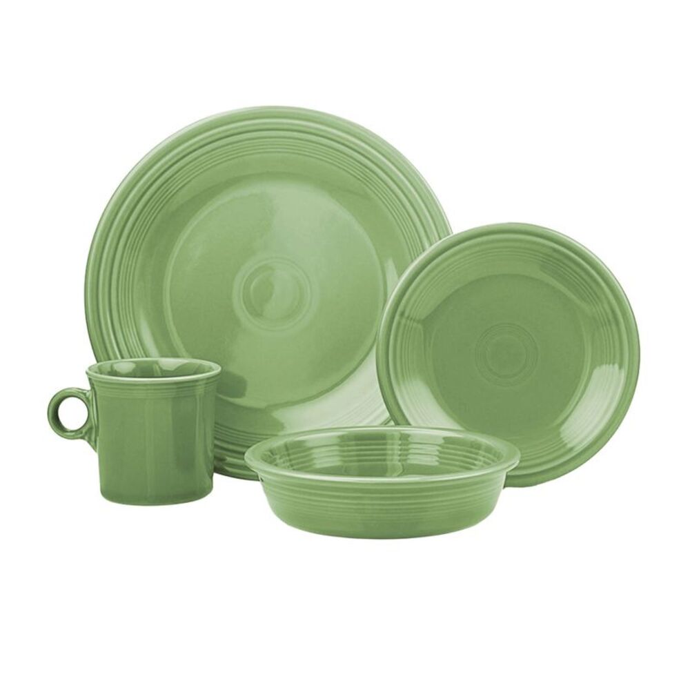 Fiesta Classic Rim 4-Piece Dinnerware Set Meadow - NIB